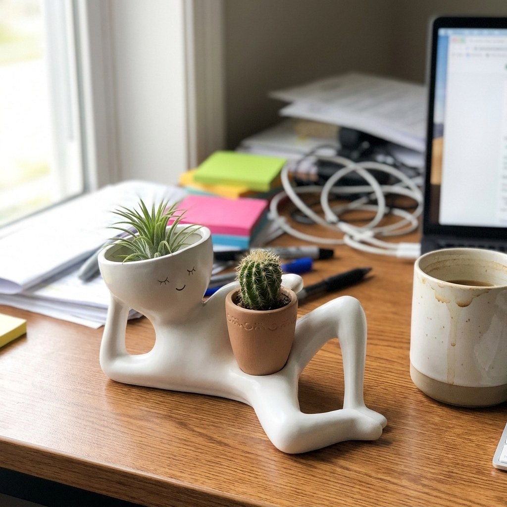 Relaxed Pose Decorative Planter