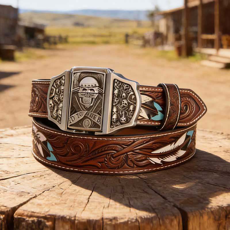 T-Detachable Lighter-Feather Belt