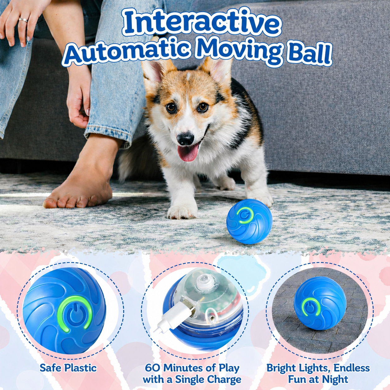 Pelota Interactiva Anti-Aburrimiento Para Perros