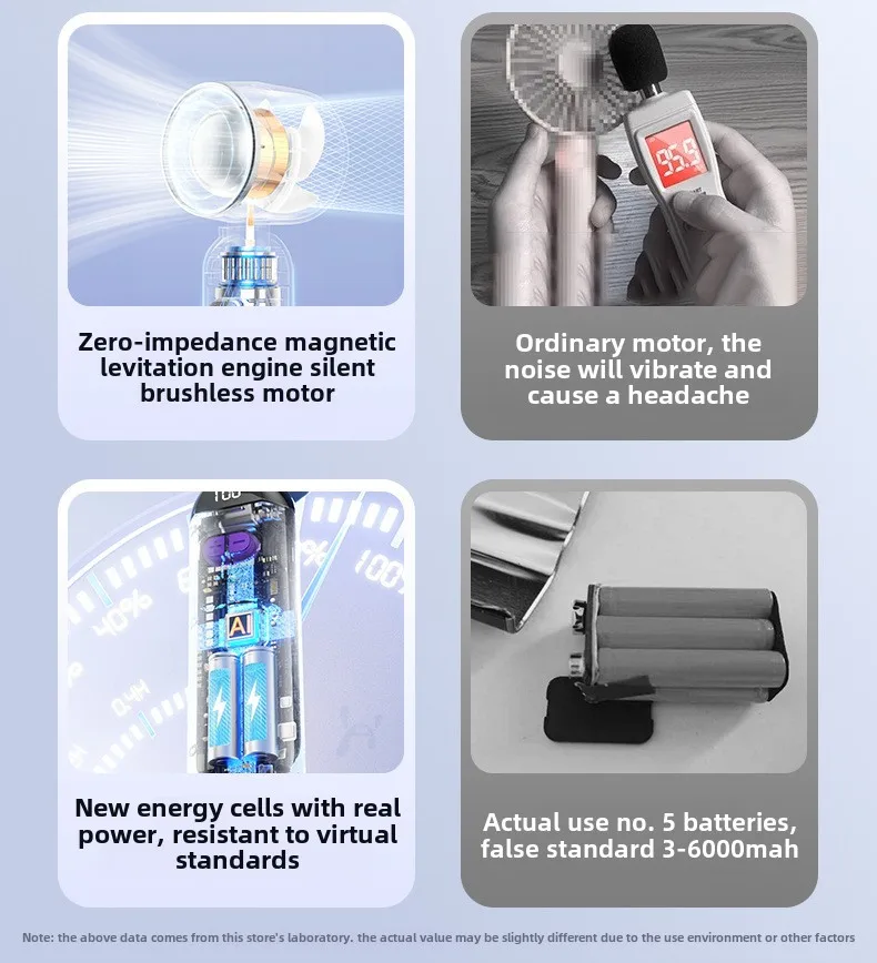 Portable Mini USB Charging Fan New Foldable Handheld Digital Display Turbine Powerful Three-Speed Wind for Car Household Use