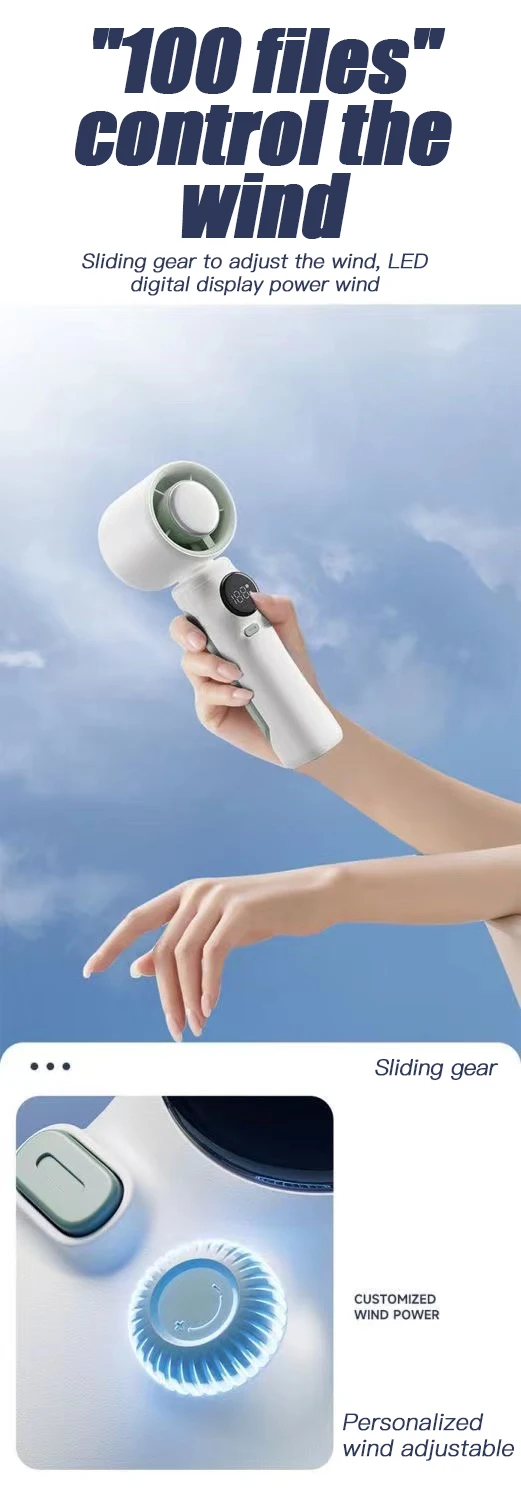 Portable Home Adjustable Type Strong Wind Rechargeable Mini Chargeable Electric Standing Fans Mini Cooling  Handheld Fan