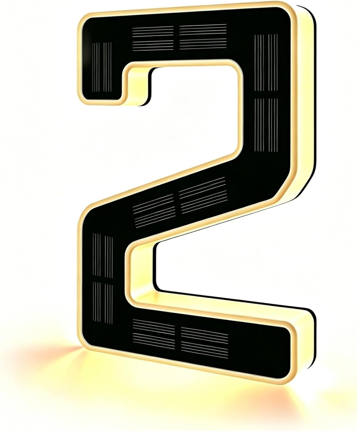 Solar Lighted House Numbers for Outside - 6.7-Inch Solar LED House Numbers & Letters, IP44 Weatherproof Wall Mount for Home Garage Fence with Easy Installation (1-Black)