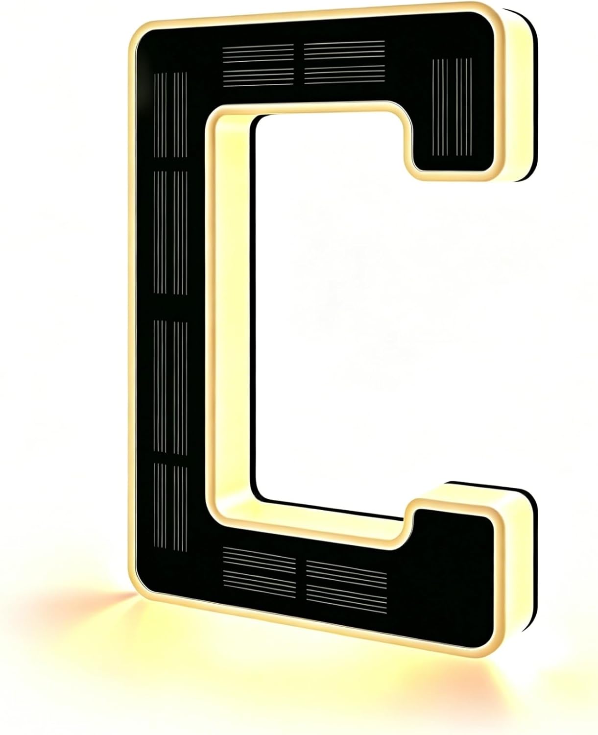 Solar Lighted House Numbers for Outside - 6.7-Inch Solar LED House Numbers & Letters, IP44 Weatherproof Wall Mount for Home Garage Fence with Easy Installation (1-Black)