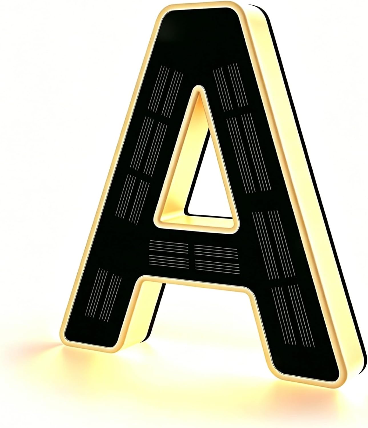 Solar Lighted House Numbers for Outside - 6.7-Inch Solar LED House Numbers & Letters, IP44 Weatherproof Wall Mount for Home Garage Fence with Easy Installation (1-Black)