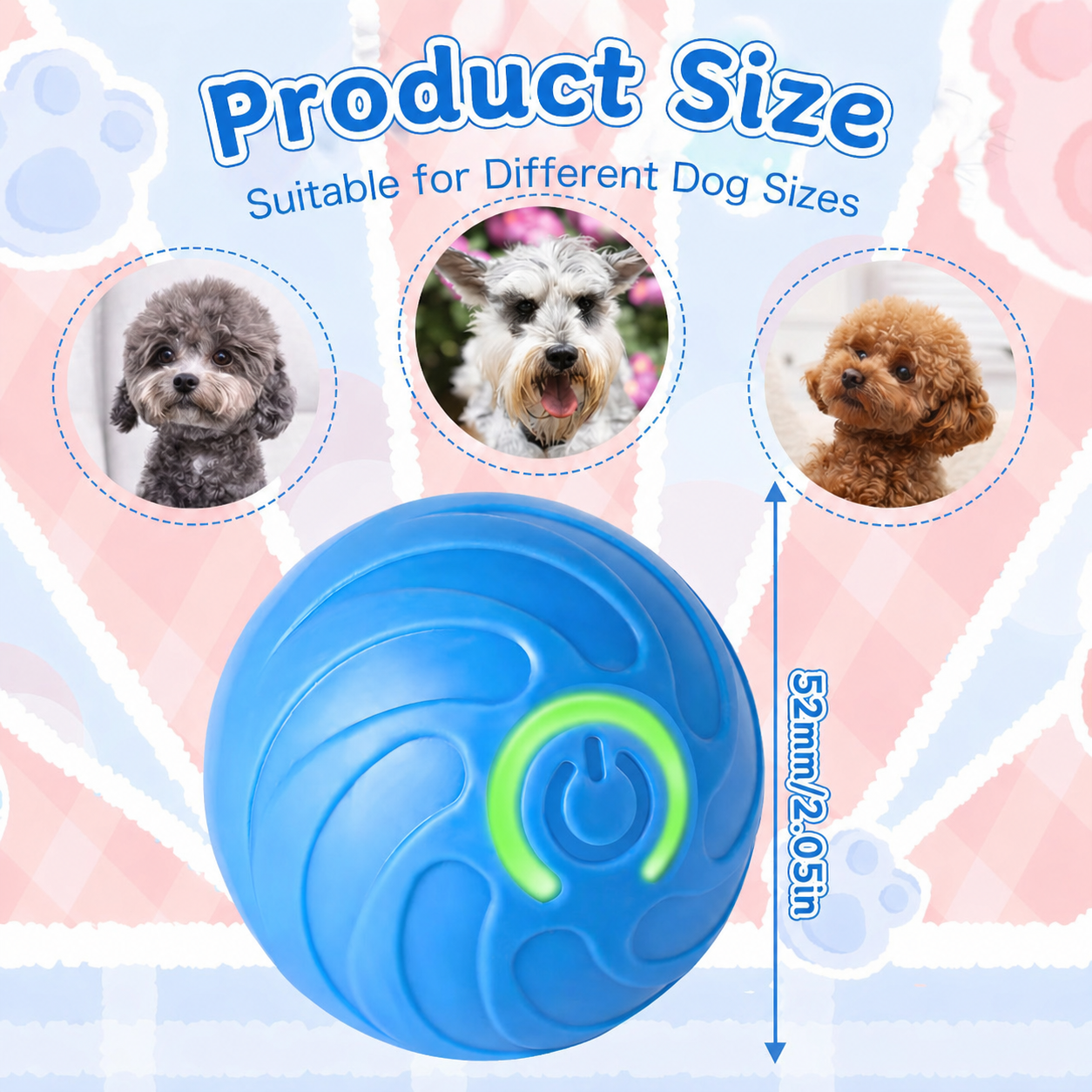 Pelota Interactiva Anti-Aburrimiento Para Perros