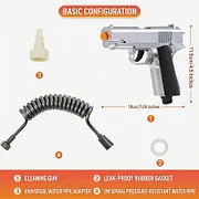 911 Pistol Shower Head – Tactical High-Pressure Cleaning Gun with 2M Spiral Hose & Adapter