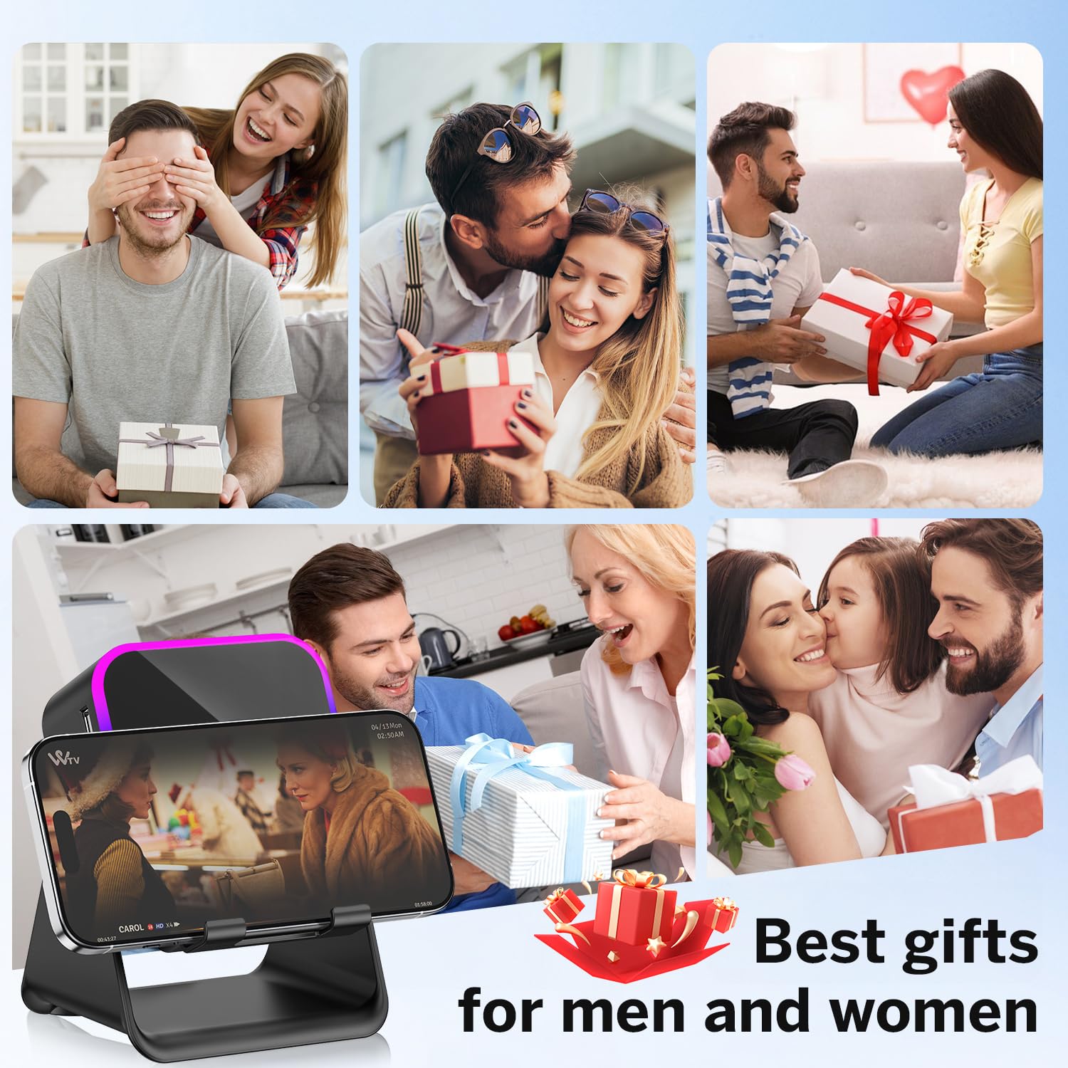 Wireless Induction Speaker 5-in-1 Bluetooth Speaker with Phone Stand