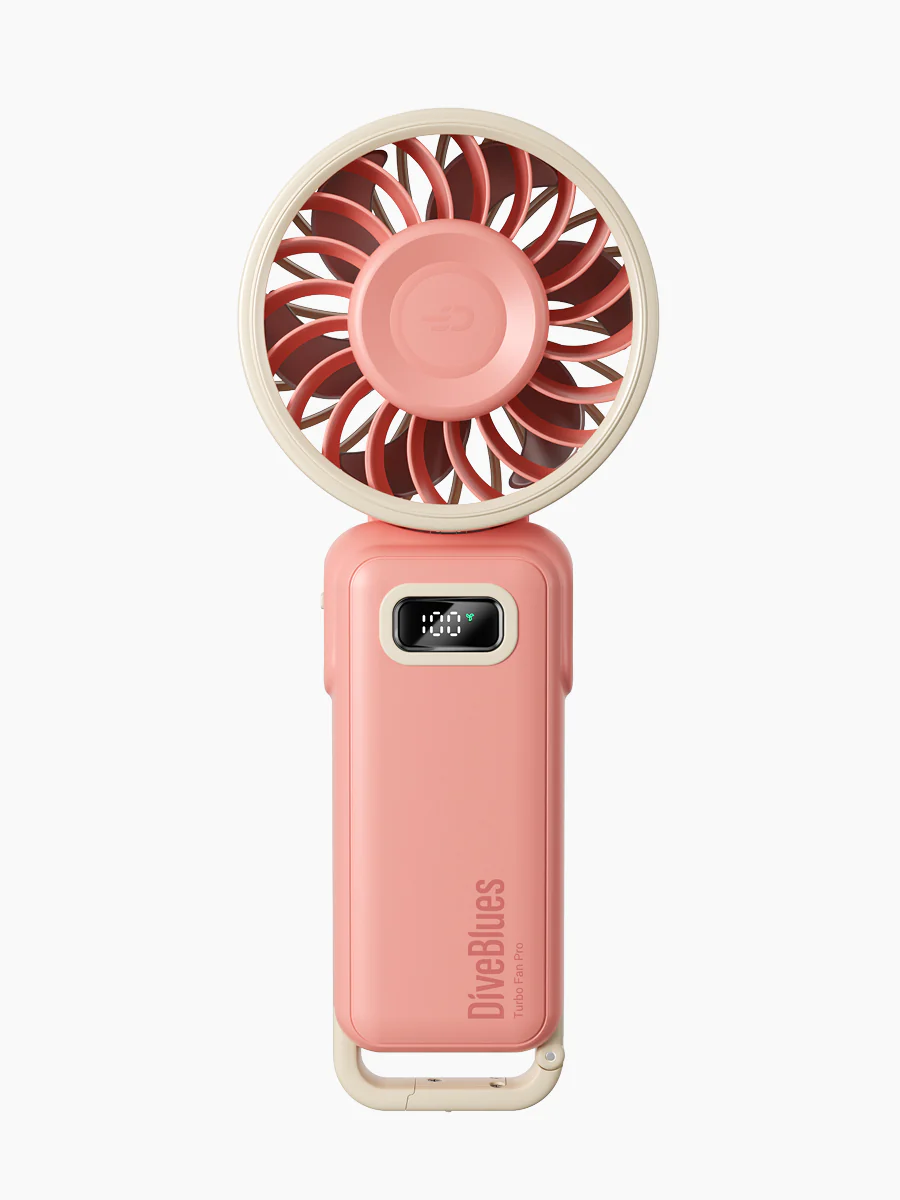 Mini Portable Handheld Fan 100 Speed Digital Display High-Speed Battery Turbo Fan