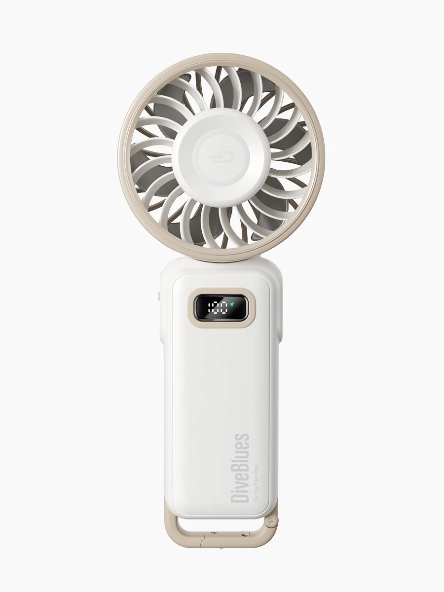 Mini Portable Handheld Fan 100 Speed Digital Display High-Speed Battery Turbo Fan