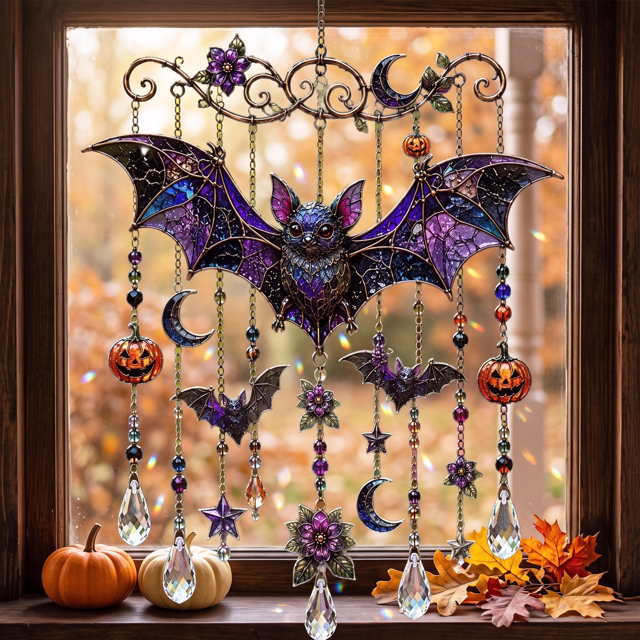 Halloween Bat Owl Suncatcher Wind Chime