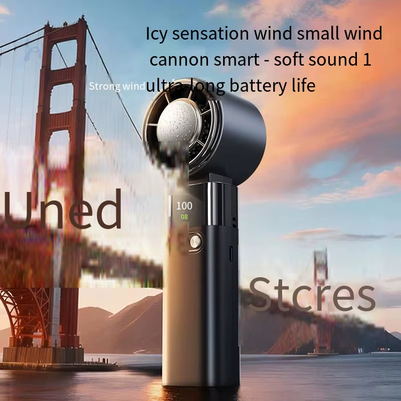 Semiconductor Bladeless Handheld Fan Turbo High Speed Portable USB Rechargeable Brushless Motor Mini Desk Fan Personal Wearable