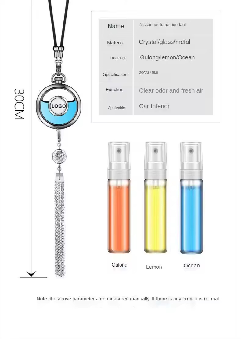 New Luxury Perfume Oil Fragrance Car air Freshener Hanging Car Diffuser Car Freshener