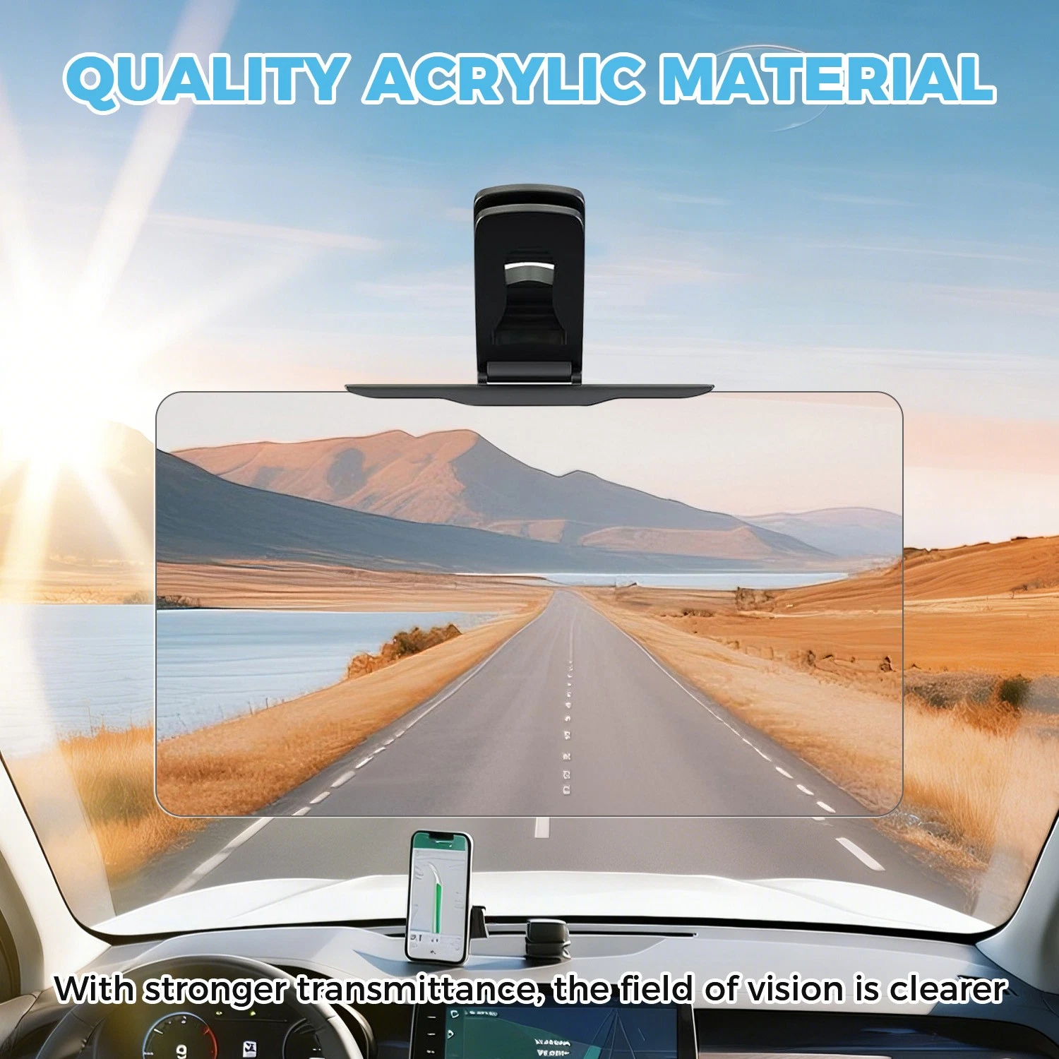 Universal Car Sun Visor Extender Anti-Glare Adjustable Sunshade Panel for safe