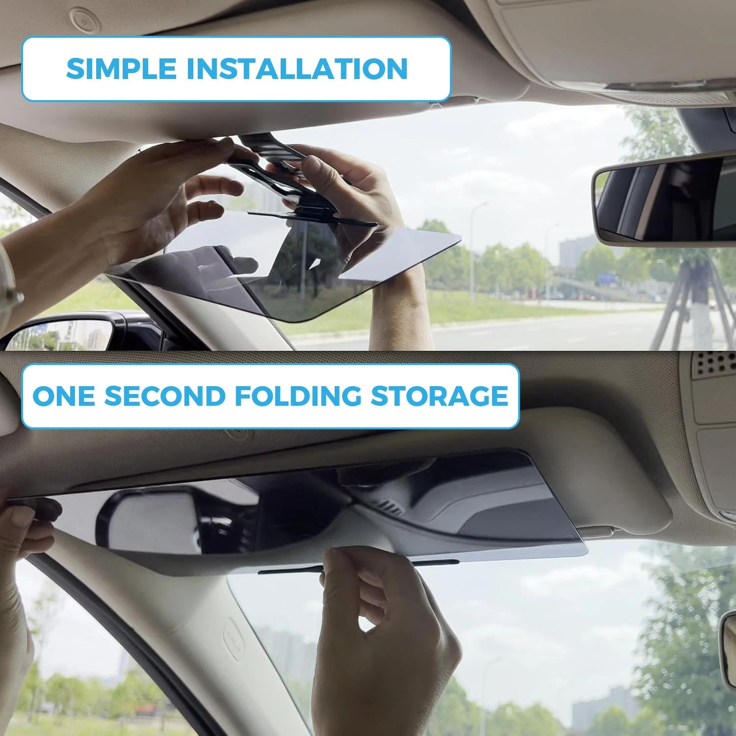 Universal Car Sun Visor Extender Anti-Glare Adjustable Sunshade Panel for safe