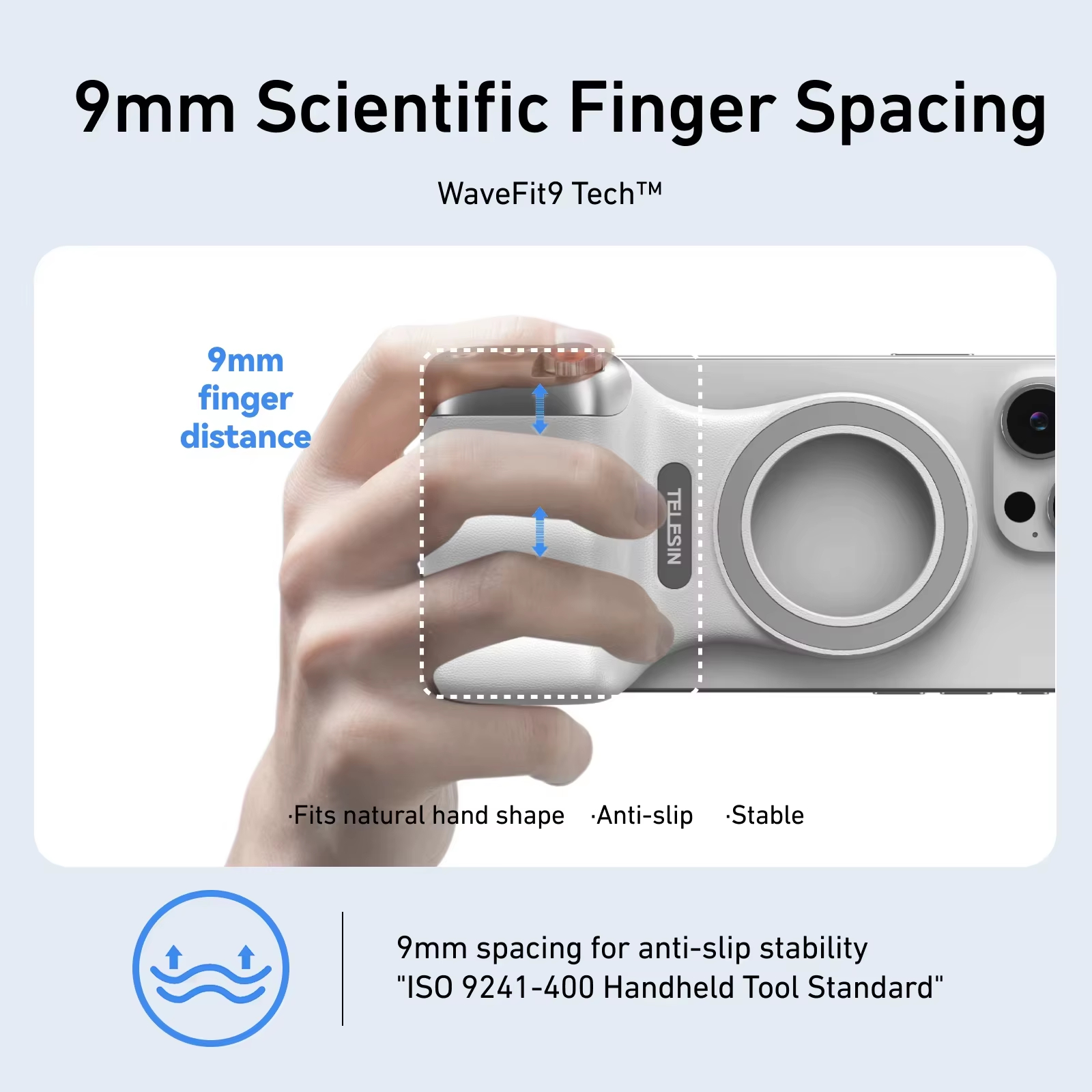 Magnetic ABS Selfie LED Lights Phone Holder Photography Aid with Hand Grip for Remote Mobile Use