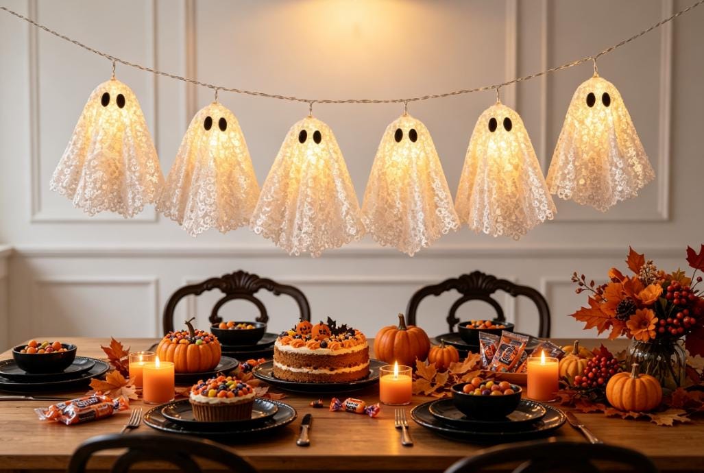 Halloween Ghost String Lights, 2M 10 LED Spooky Ghost Lights, Cute Hanging Decor