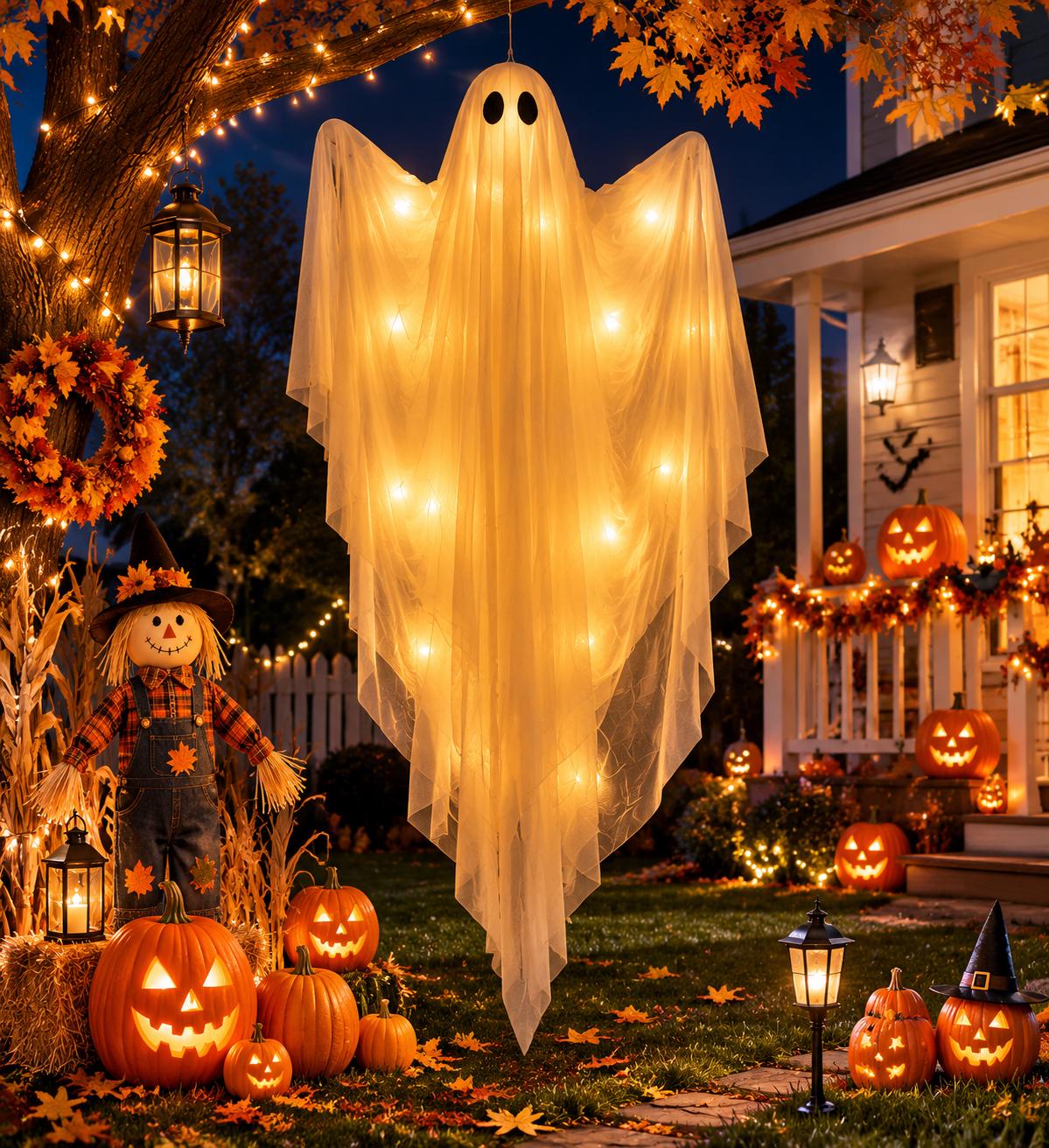 Halloween Ghost LED String Lights