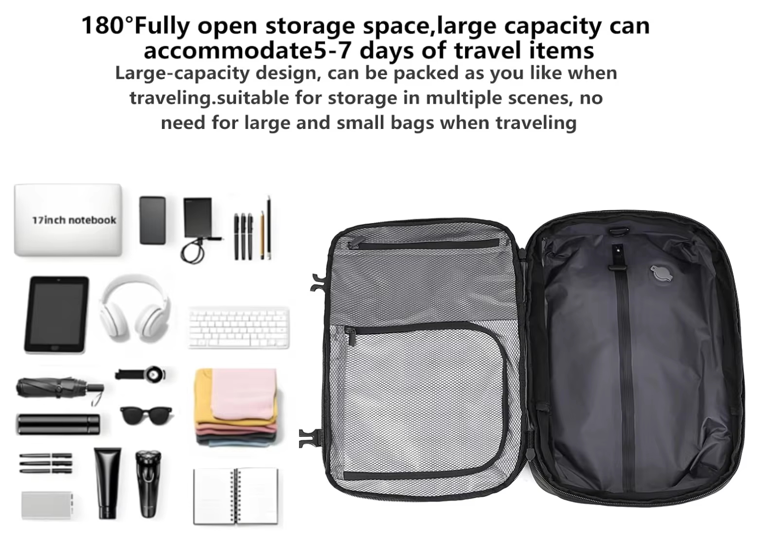 Travel-friendly Vacuum Packing Backpack with Built-in Air Pump Portable Compression Cube Waterproof Bag