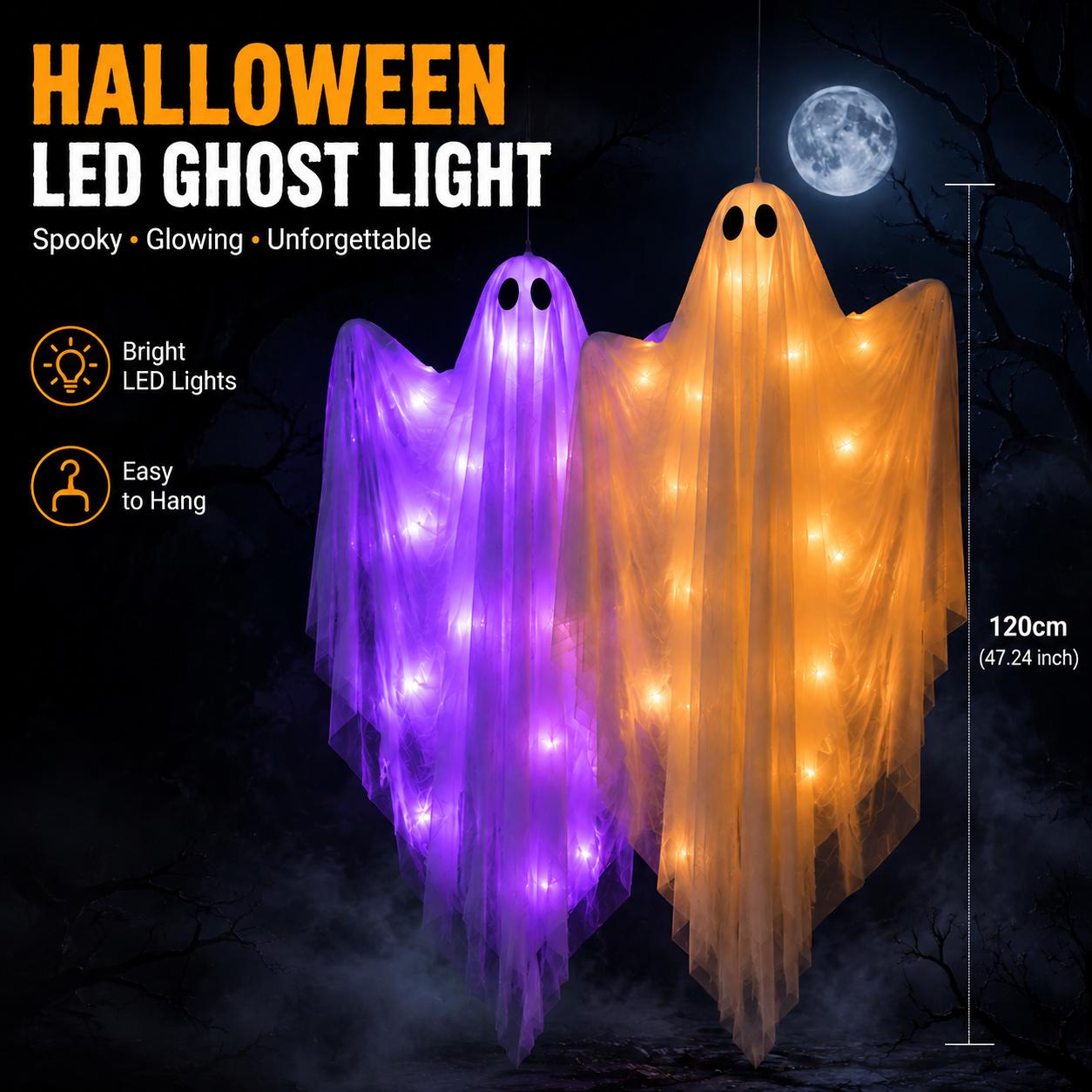 Halloween Ghost LED String Lights