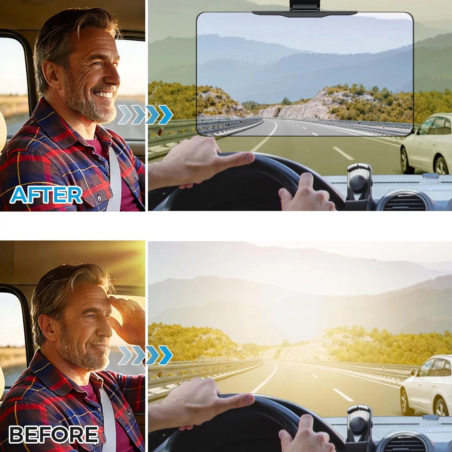 Universal Car Sun Visor Extender Anti-Glare Adjustable Sunshade Panel for safe