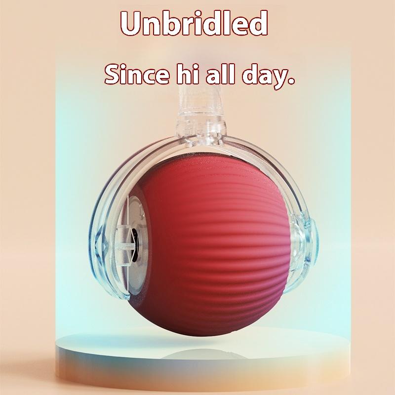 Interactive Toy Ball, Motion-Activated Rechargeable Rolling Ball with Tail for Indoor Cats & Small Dogs
