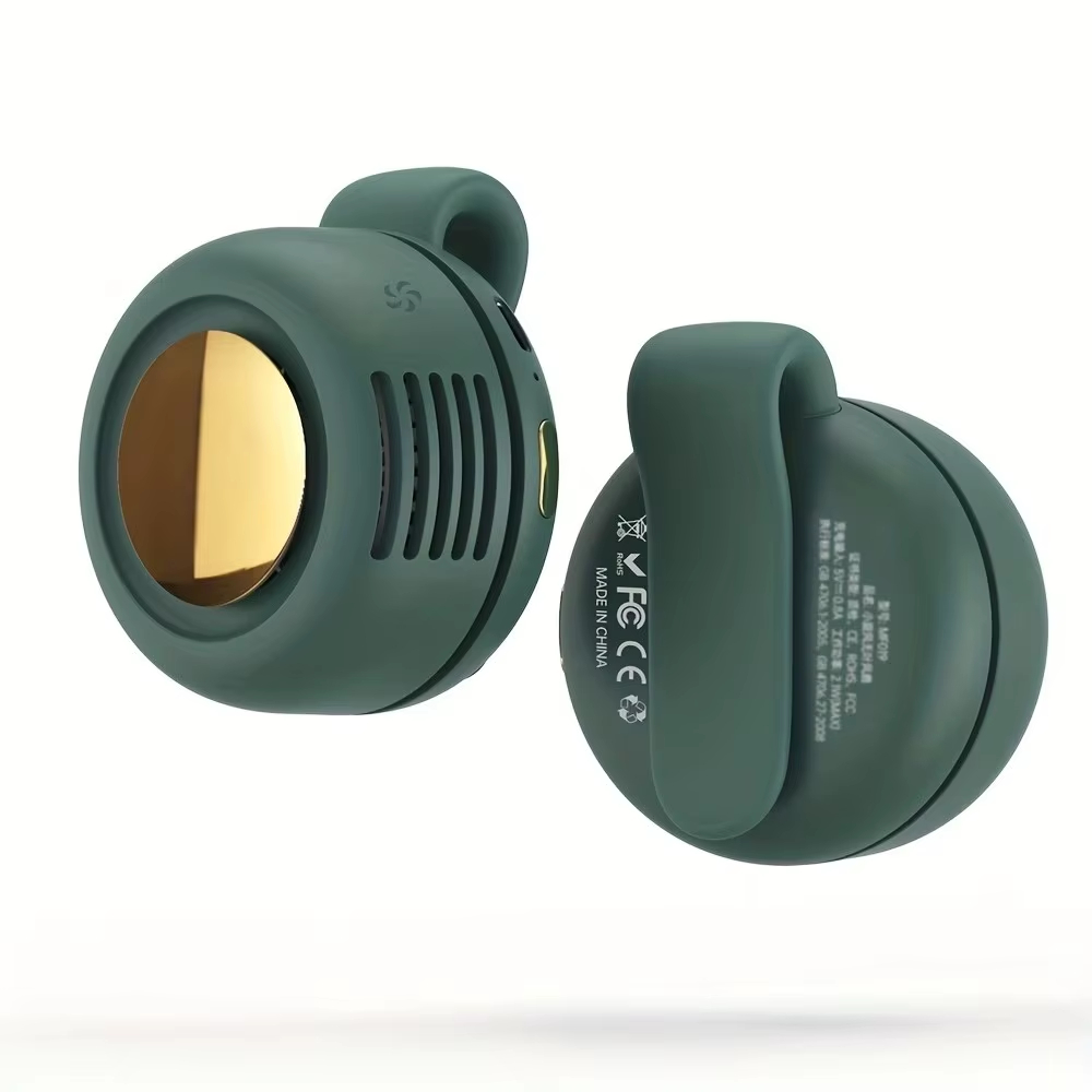 Mini USB Rechargeable Clip Fan Wearable 3 Speed Wind Quiet Operation Low MOQ Custom Logo Portable Fan in Stock Quick Dispatch