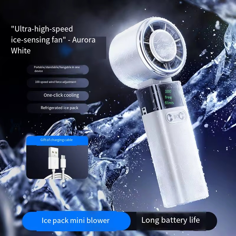 Semiconductor Bladeless Handheld Fan Turbo High Speed Portable USB Rechargeable Brushless Motor Mini Desk Fan Personal Wearable