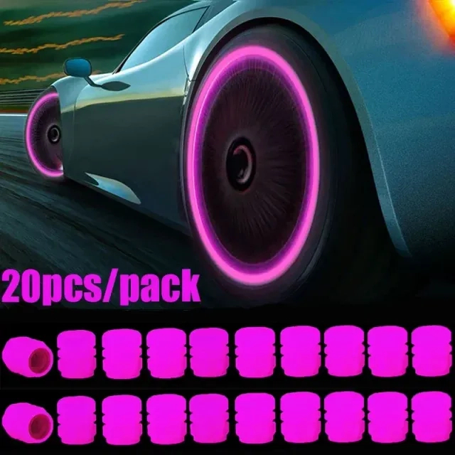 4-20PCS Luminous Car Tire Valve Cap