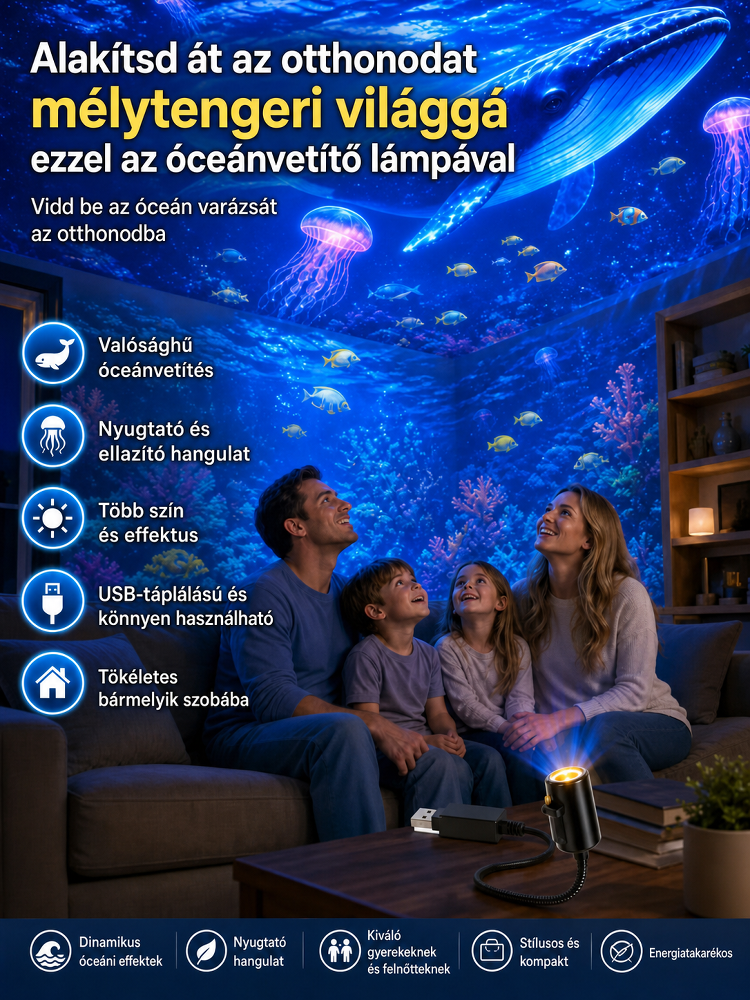【Új érkezők 50% kedvezménnyel】🌈Kreatív mélytengeri projektor! 🌠Váltson 15 csillagos jelenet között! 🌟Szemkímélő és biztonságos PSE-fény.