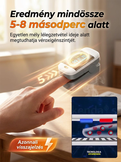 Ujjas, nagy felbontású véroxigénszintmérő
