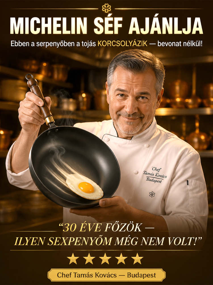 👍Elpusztíthatatlan Tapadásmentes Vas Serpenyő | Zéró Vegyszer & Fém Lapát Álló (-50%)