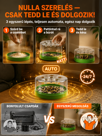🚨EU-Jóváhagyott Fizikai Légycsapda | 100% Vegyszermentes (50% Akció)