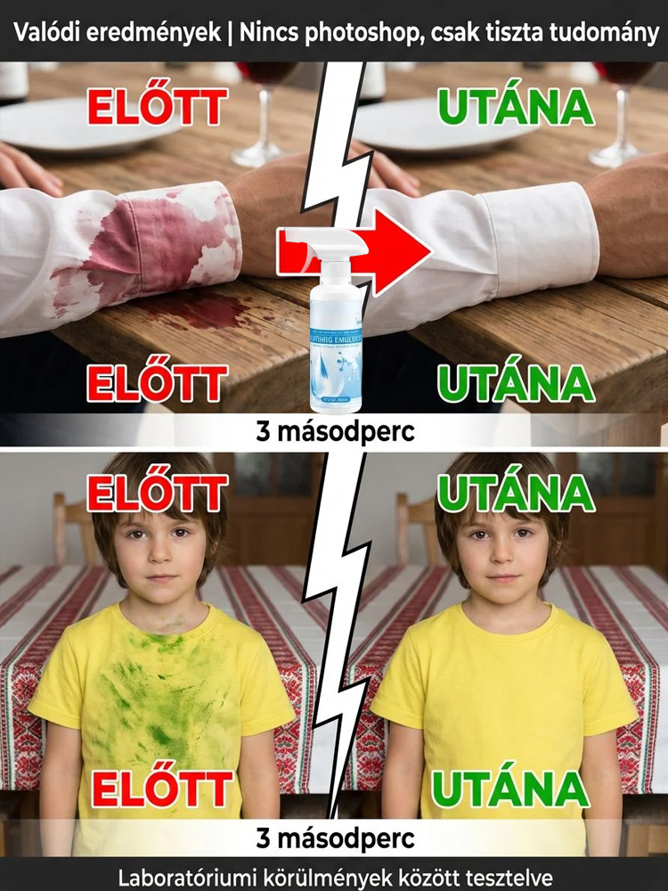 Univerzális Erős Tisztító Spray | Amit a Mosógép Nem Tud Kimosni (Ingyenes Szállítás)