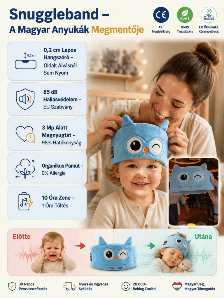 👍Prémium Gyermek Bluetooth Alvós Fejpánt Fülhallgató - Kényelmes Utazáshoz  Szuper Akció: -80%