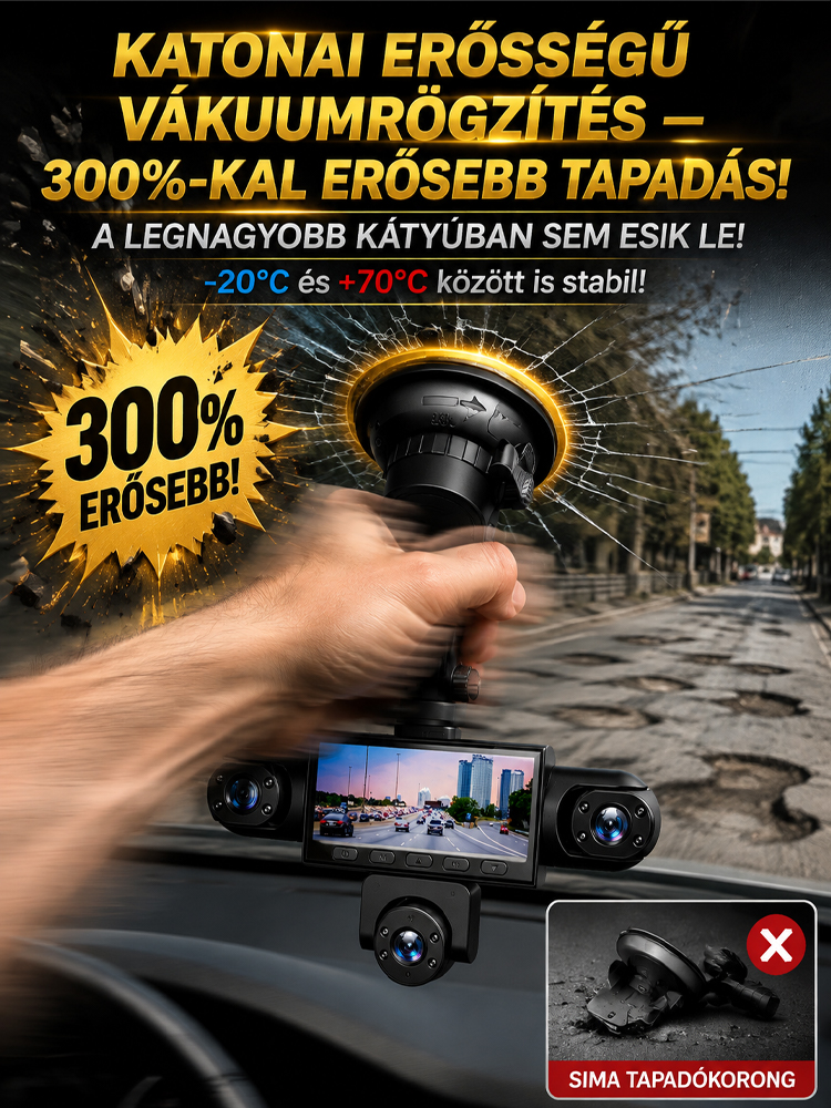 👍5-Kamerás 360° Okos Fedélzeti Kamera (Éjjellátó, 24/7 Parkolómód, Ütközés Zár) – 50% AKCIÓ + INGYEN SZÁLLÍTÁS