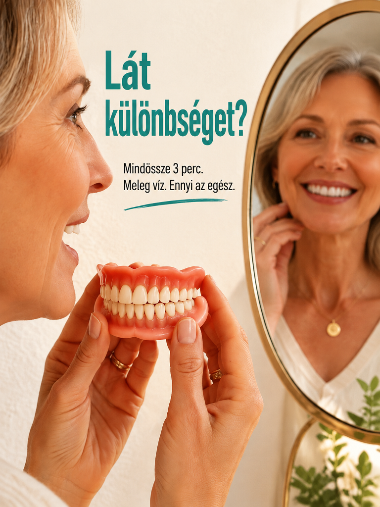 👍Szilikon Fogsor Ragasztó Nélkül - Egyen és Mosolyogjon Magabiztosan Fájdalom Nélkül