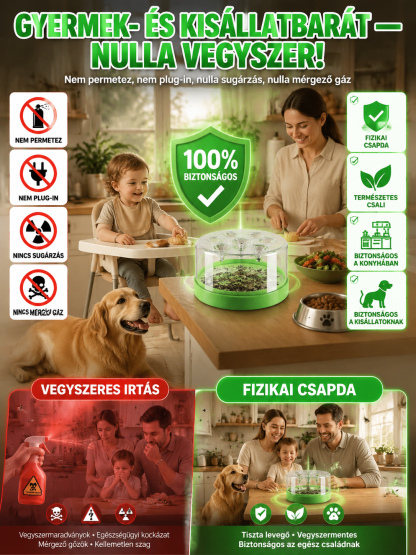 🚨EU-Jóváhagyott Fizikai Légycsapda | 100% Vegyszermentes (50% Akció)