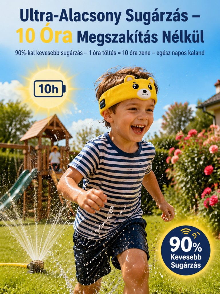 👍Prémium Gyermek Bluetooth Alvós Fejpánt Fülhallgató - Kényelmes Utazáshoz  Szuper Akció: -80%