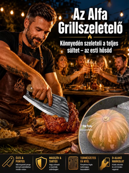 [Kézzel Kovácsolt] Prémium Taktikai Séfkés Gyűrűvel – Csontvágás és Szeletelés Erőlködés Nélkül!