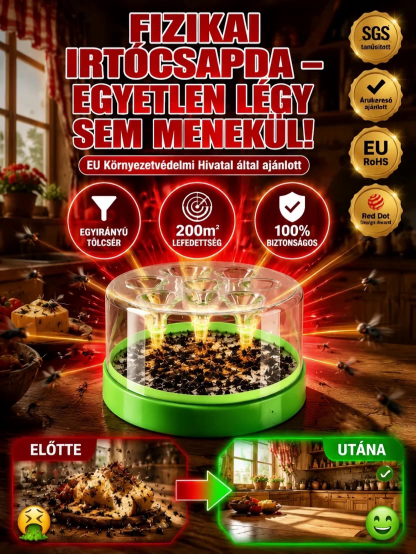 🚨EU-Jóváhagyott Fizikai Légycsapda | 100% Vegyszermentes (50% Akció)
