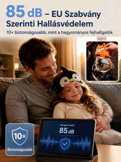 👍Prémium Gyermek Bluetooth Alvós Fejpánt Fülhallgató - Kényelmes Utazáshoz  Szuper Akció: -80%