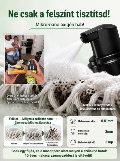 👍Varázslatos Univerzális Habtisztító Spray - Mosás Nélküli Folteltávolítás 10 Másodperc Alatt