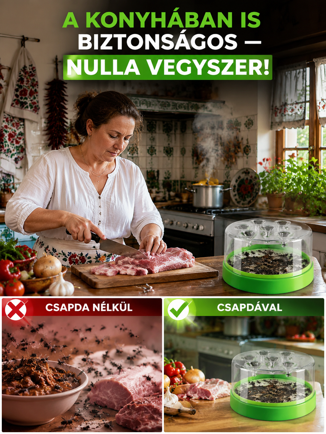 🚨EU-Jóváhagyott Fizikai Légycsapda | 100% Vegyszermentes (50% Akció)