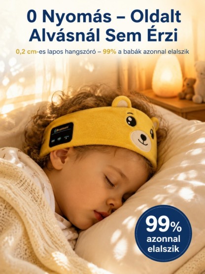 👍Prémium Gyermek Bluetooth Alvós Fejpánt Fülhallgató - Kényelmes Utazáshoz  Szuper Akció: -80%