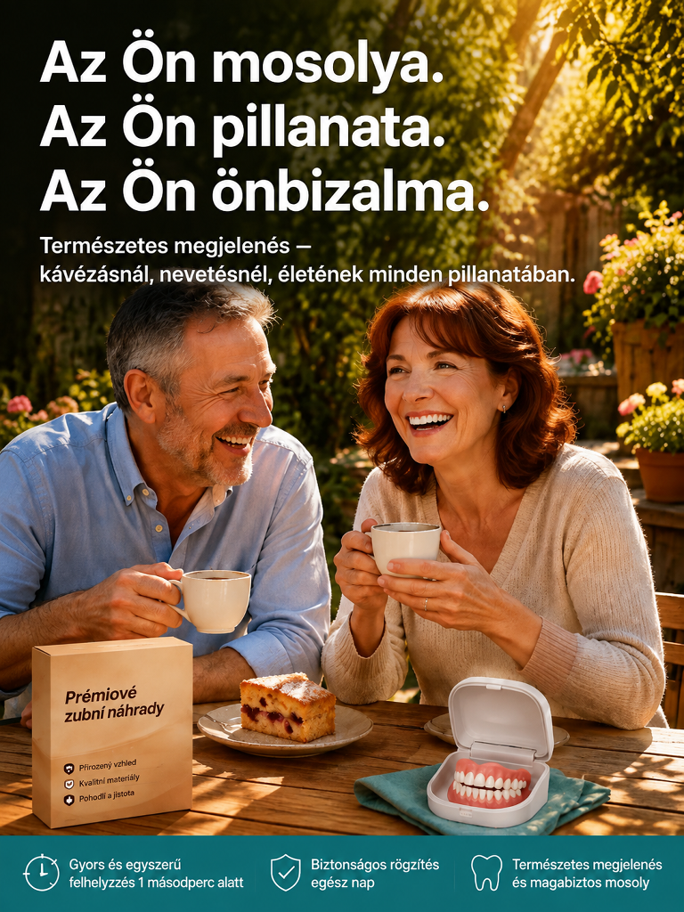 👍Szilikon Fogsor Ragasztó Nélkül - Egyen és Mosolyogjon Magabiztosan Fájdalom Nélkül