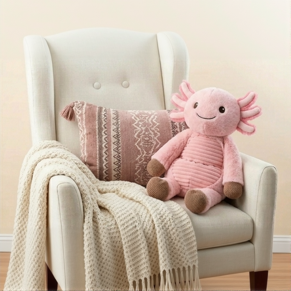 Weighted Stuffed Toy-Axolotl
