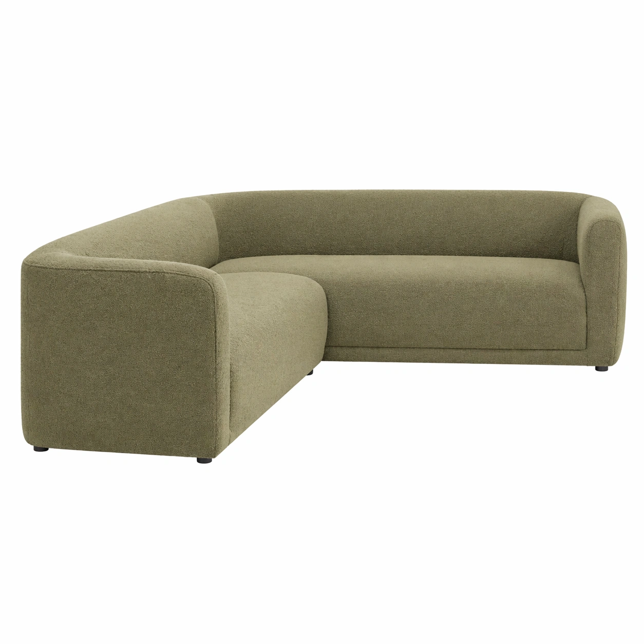 Sofá seccional moderno de 2 piezas con chaise longue izquierda en tela verde oliva-rendsphere
