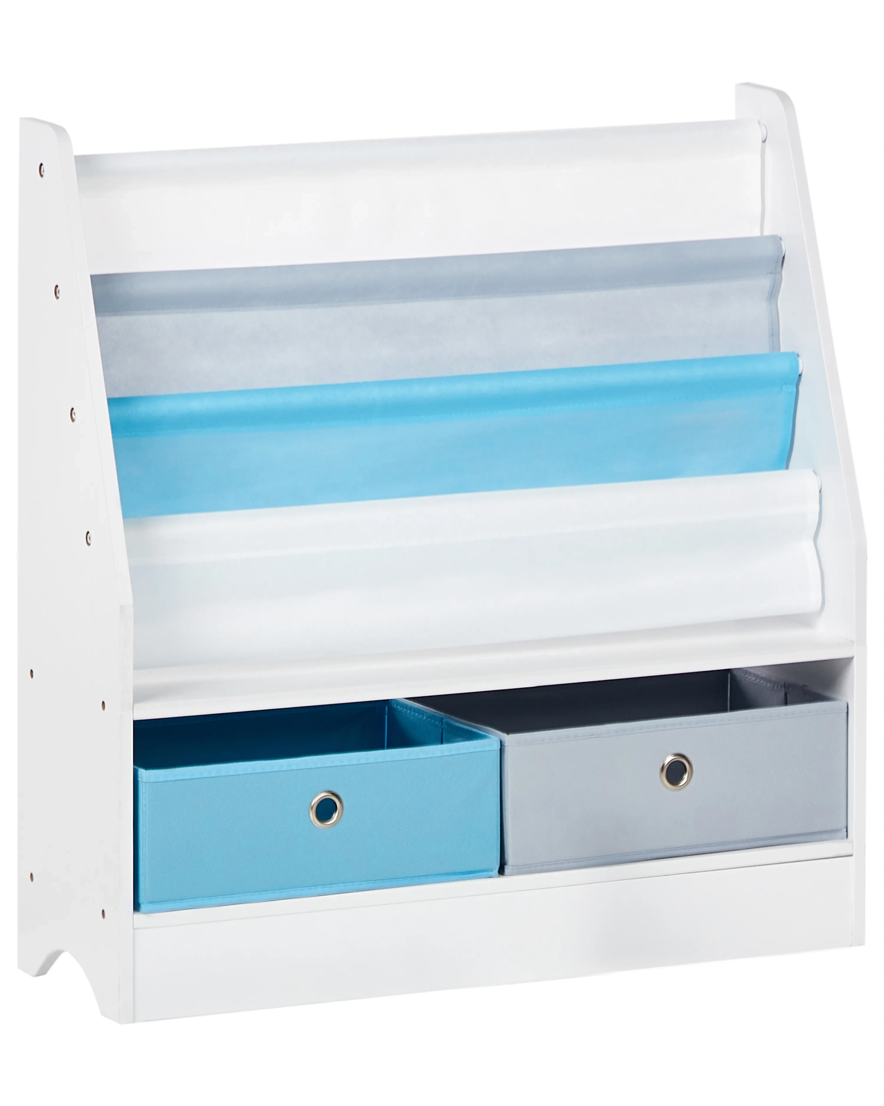 Estantería Infantil con Organizadores y Cajas de Almacenamiento en Blanco-nexarays