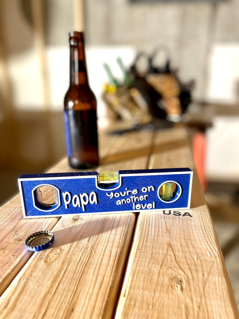 Papa Spirit Level Bottle Opener, Funny "You're On Another Level" Beer Opener, Father's Day Gift for Dad