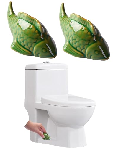 Fish Shaped Ceramic Toilet & Urinal Deodorizer, Long Lasting Bathroom Odor Eliminator Freshener